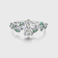 1.0CT~5.0CT Marquise cut Lab Grown Diamond Nature Inspired Engagement Ring