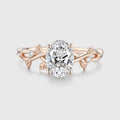 1.0CT~5.0CT Oval cut Lab Grown Diamond Nature Inspired Engagement Ring