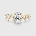 1.0CT~5.0CT Oval cut Lab Grown Diamond Nature Inspired Engagement Ring