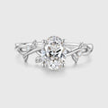 1.0CT~5.0CT Oval cut Lab Grown Diamond Nature Inspired Engagement Ring
