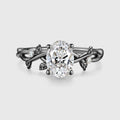 1.0CT~5.0CT Oval cut Lab Grown Diamond Nature Inspired Engagement Ring
