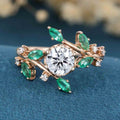 1.0CT~5.0CT Nature Inspired Round cut Lab Grown Diamond Engagement