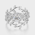 1.0CT~5.0CT Oval cut Lab Grown Diamond Nature Inspired Bridal Set