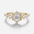 1.0CT~5.0CT Oval cut Lab Grown Diamond Vintage Engagement Ring
