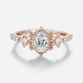 1.0CT~5.0CT Oval cut Lab Grown Diamond Vintage Engagement Ring