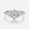 1.0CT~5.0CT Oval cut Lab Grown Diamond Vintage Engagement Ring