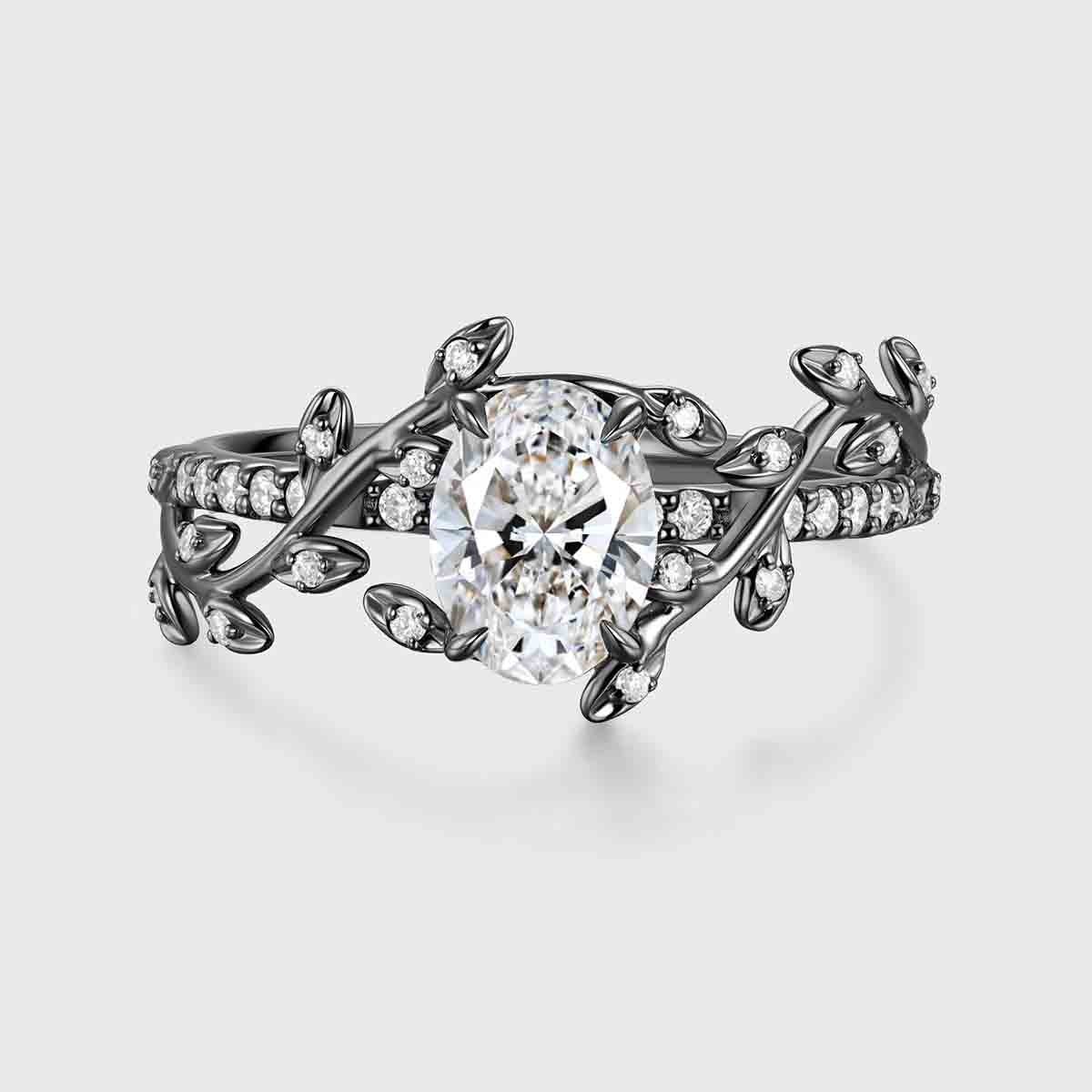 1.0CT~5.0CT Oval cut Lab grown Diamond Halo Engagement Ring