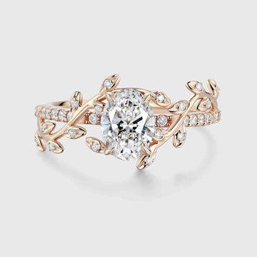 1.0CT~5.0CT Oval cut Lab grown Diamond Halo Engagement Ring