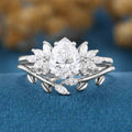 Pear cut Lab Grown Diamond Wedding bridal set