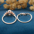 Pear cut Lab Grown Diamond Wedding bridal set