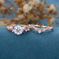 1.0CT~5.0CT Round cut Lab Grown Diamond Cluster Bridal Set