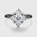 1.0CT~5.0CT Round cut Lab Grown Diamond Halo Engagement Ring