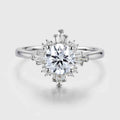 1.0CT~5.0CT Round cut Lab Grown Diamond Halo Engagement Ring