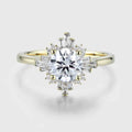 1.0CT~5.0CT Round cut Lab Grown Diamond Halo Engagement Ring