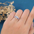 1.0CT~5.0CT Round cut Lab Grown Diamond Cluster Engagement Ring