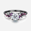 1.0CT~5.0CT Round cut Lab Grown Diamond Cluster Engagement Ring