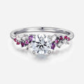1.0CT~5.0CT Round cut Lab Grown Diamond Cluster Engagement Ring
