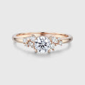 1.0CT~5.0CT Round cut Lab Grown Diamond Cluster Engagement Ring