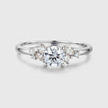1.0CT~5.0CT Round cut Lab Grown Diamond Cluster Engagement Ring