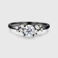 1.0CT~5.0CT Round cut Lab Grown Diamond Cluster Engagement Ring