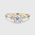 1.0CT~5.0CT Round cut Lab Grown Diamond Cluster Engagement Ring