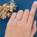 1.0CT~5.0CT Round cut Lab Grown Diamond Cluster Engagement Ring