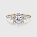 1.0CT~5.0CT Oval cut Lab Grown Diamond Cluster Engagement Ring