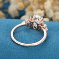 1.0CT~5.0CT Oval cut Lab Grown Diamond Cluster Engagement Ring