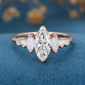 1.0CT~5.0CT Marquise cut Lab Grown Diamond Engagement Ring