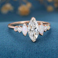 1.0CT~5.0CT Marquise cut Lab Grown Diamond Engagement Ring