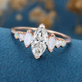 1.0CT~5.0CT Marquise cut Lab Grown Diamond Engagement Ring