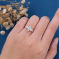1.0CT~5.0CT Marquise cut Lab Grown Diamond Engagement Ring