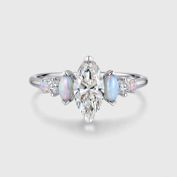 1.0CT~5.0CT Marquise cut Lab Grown Diamond Engagement Ring