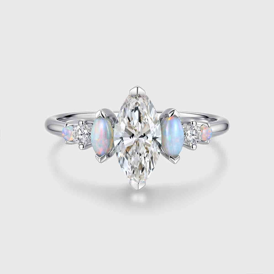 1.0CT~5.0CT Marquise cut Lab Grown Diamond Engagement Ring