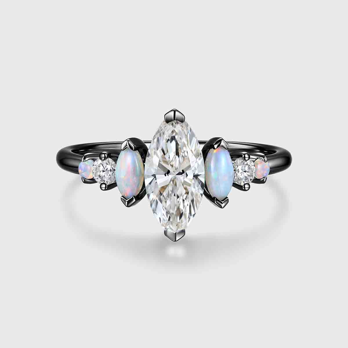 1.0CT~5.0CT Marquise cut Lab Grown Diamond Engagement Ring