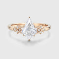 1.0CT~5.0CT Kite cut Cluster Lab Grown Diamond Engagement Ring