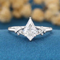 1.0CT~5.0CT Kite cut Cluster Lab Grown Diamond Engagement Ring