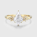 1.0CT~5.0CT Kite cut Cluster Lab Grown Diamond Engagement Ring