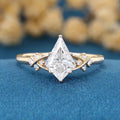 1.0CT~5.0CT Kite cut Cluster Lab Grown Diamond Engagement Ring