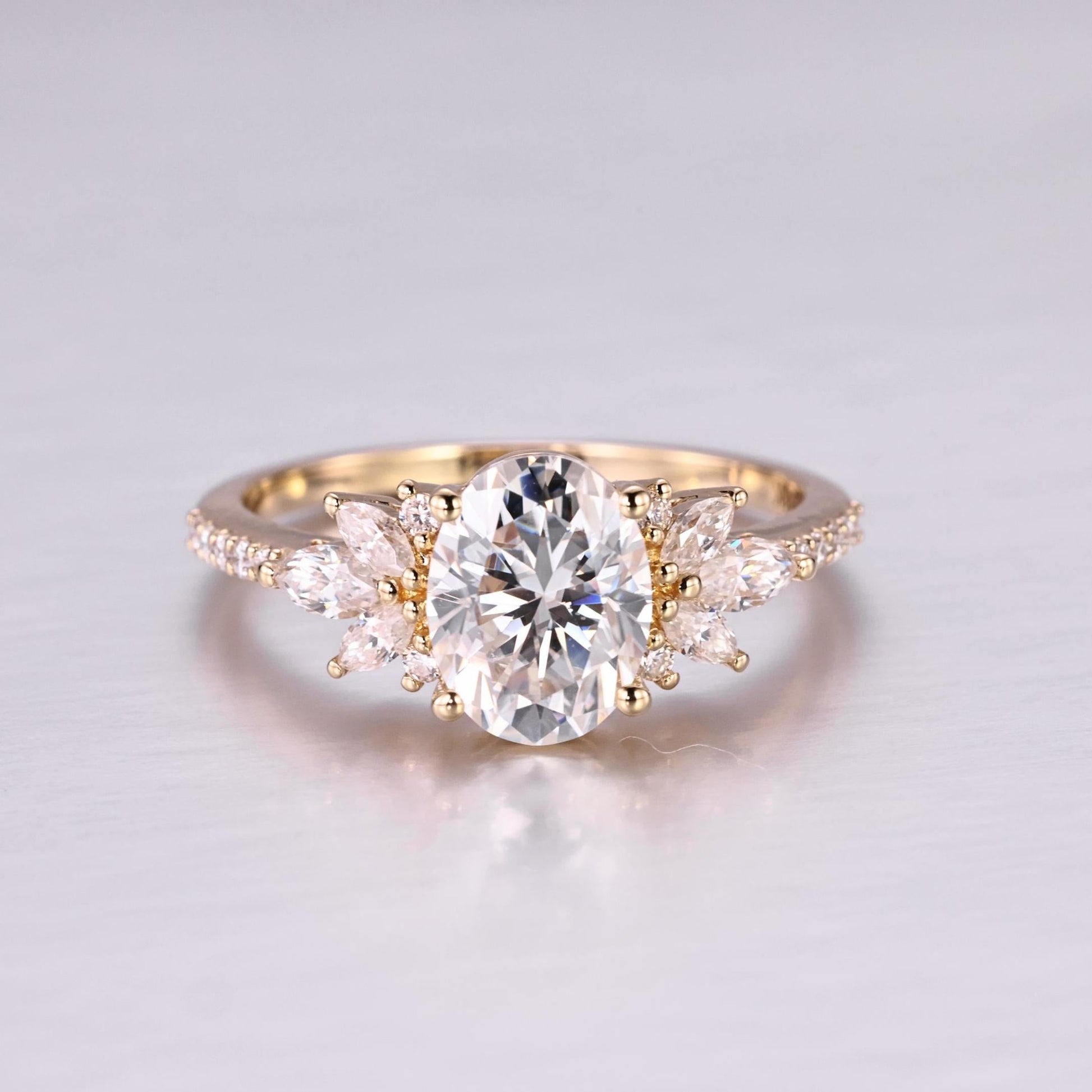 1.5Carat Oval cut Moissanite | Diamond Engagement ring