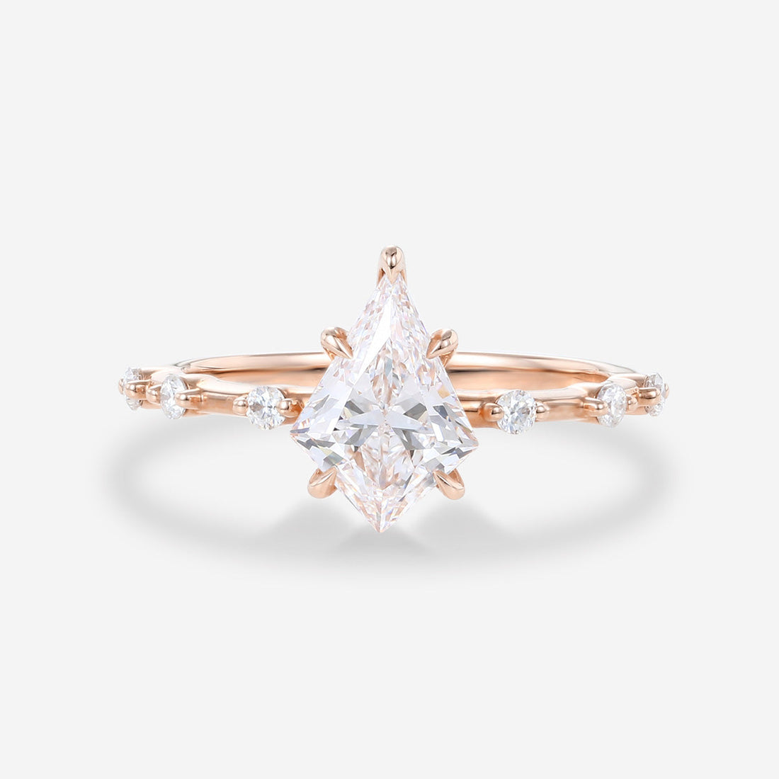 Kite Cut Lab grown Diamond Engagement Ring