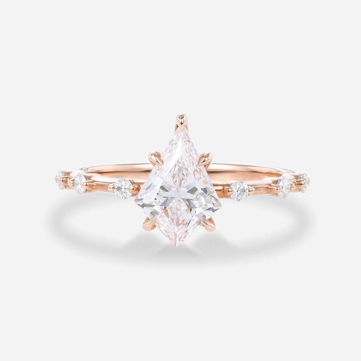 Kite Cut Lab grown Diamond Engagement Ring