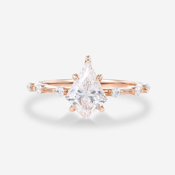 Kite Cut Lab grown Diamond Engagement Ring