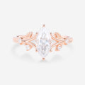 Nature Inspired Marquise cut Moissanite Engagement Ring