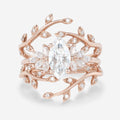 Oval cut 1.5Carat Lab grown Diamond Wedding bridal set (Copy)