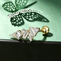 Multi Shape Lab grown Diamonds Antique Cluster Drop Earrings Set