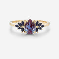 Pear cut Alexandrite Engagement ring