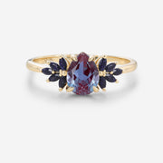 Pear cut Alexandrite Engagement ring