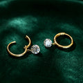 Round Lab grown Diamonds Hoop Earrings Set