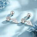 Kite cut Lab grown Diamonds Minimalist Drop Earrings Set